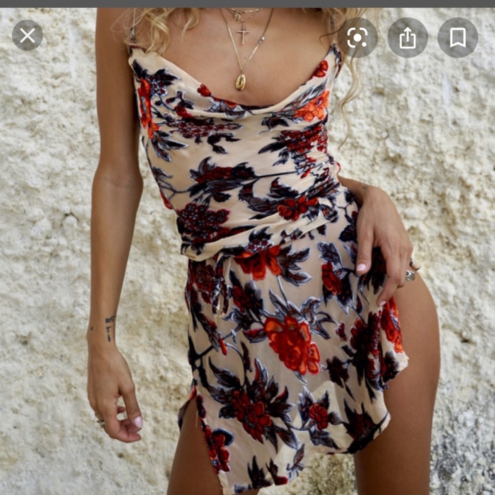 Rat and boa Cerretti velour slip dress